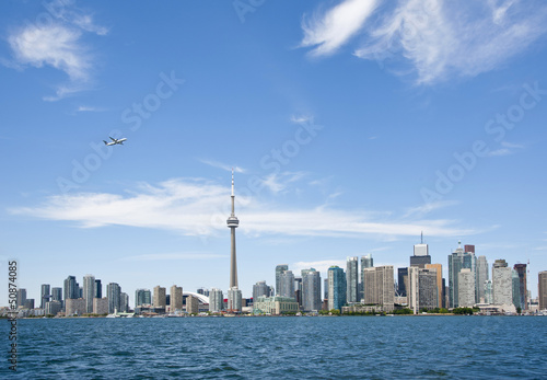Toronto skyline in the summer
