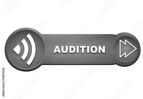 audition sur bouton gris