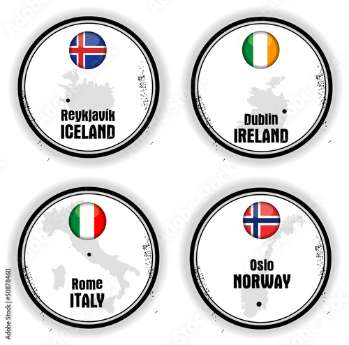 quatre cartes d'Europe