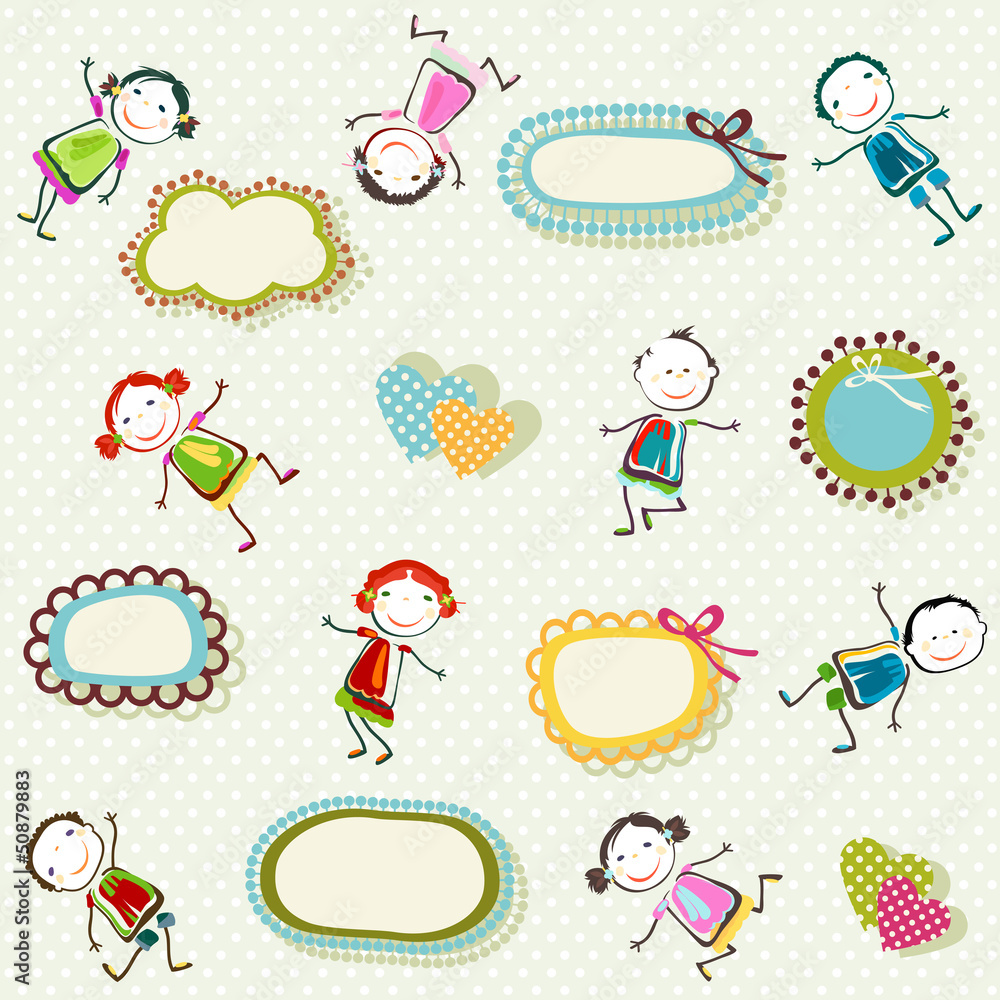Fototapeta premium children playing background