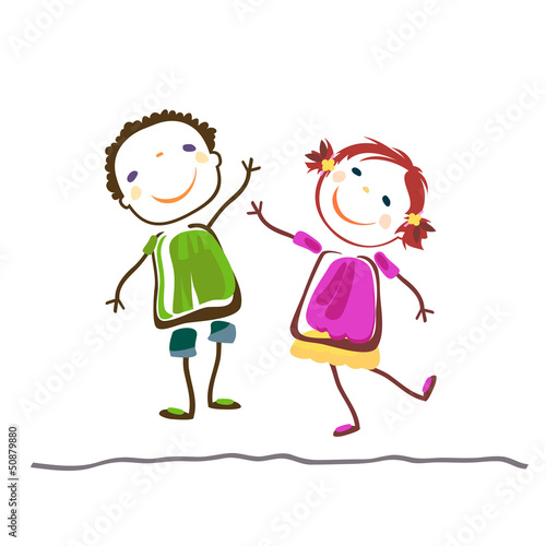 little boy and girl