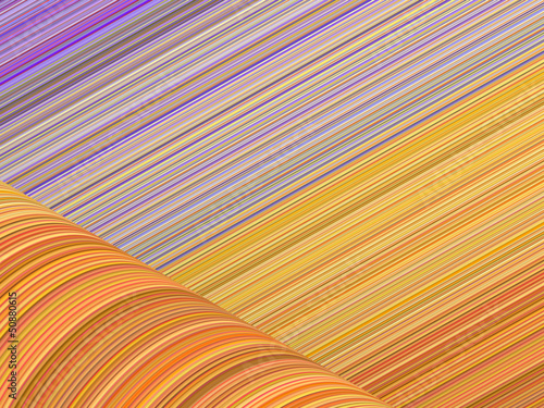 orange purple  cylinder curl shape backdrop