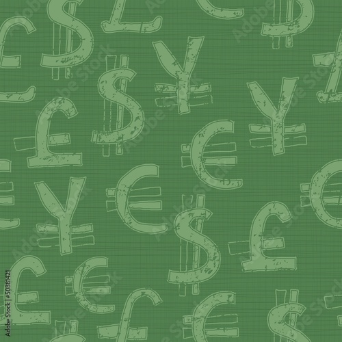 world currency seamless pattern