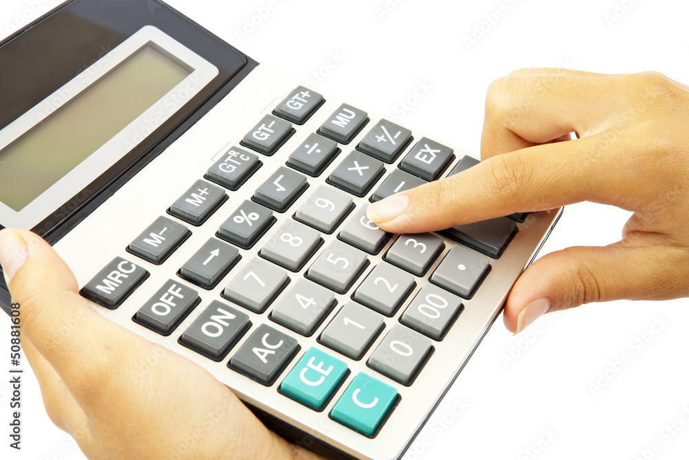 calculator with hand calculator with hand