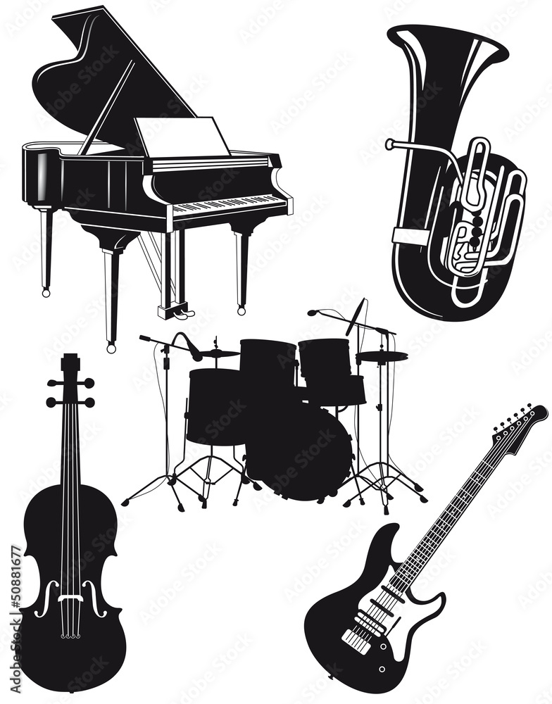 Fototapeta premium Orchester Musikinstrumente