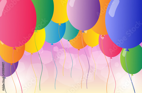 Colorful party balloons