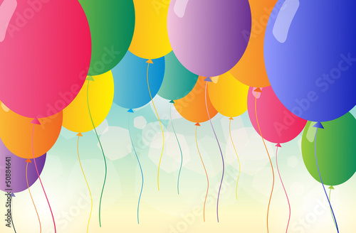 Colorful balloons for a party