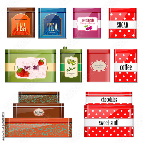 set of cans for dry products