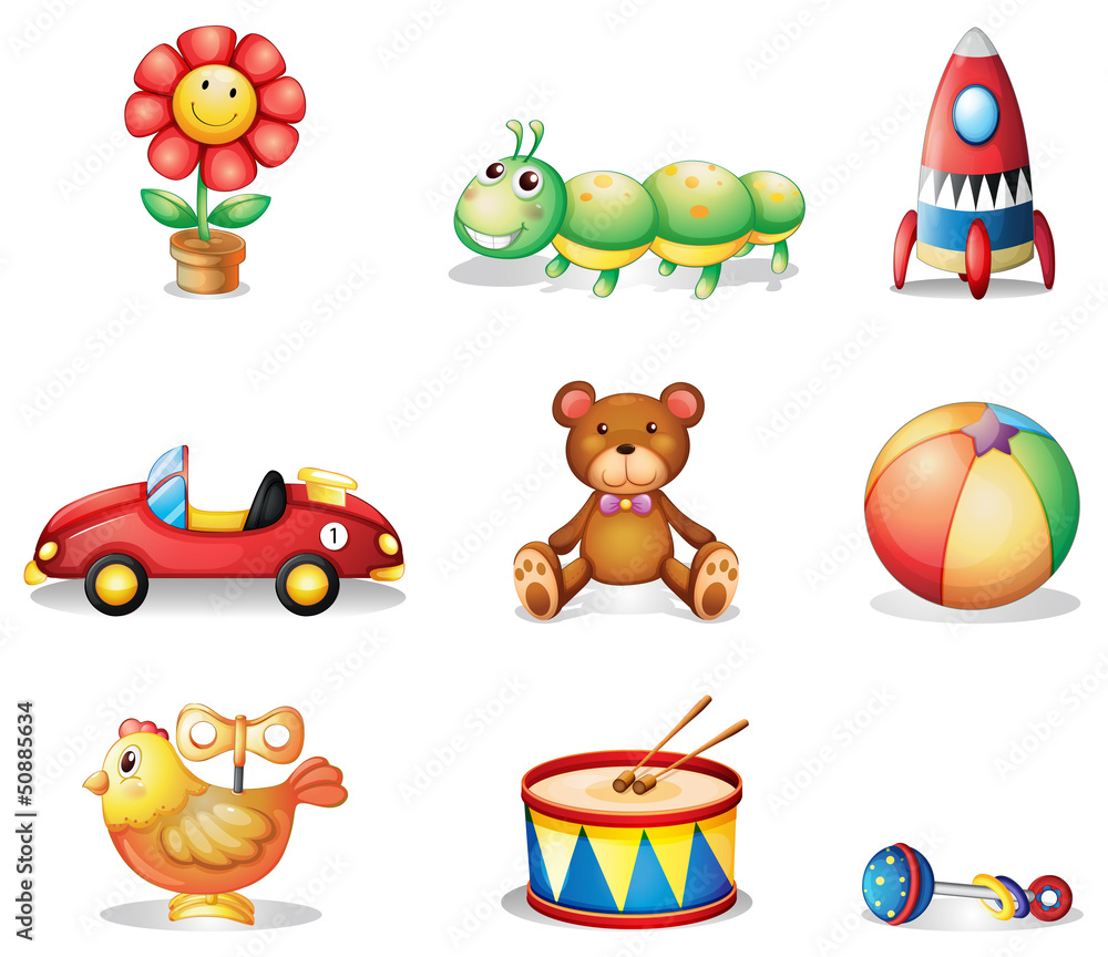 Obraz premium Different kinds of toys for children