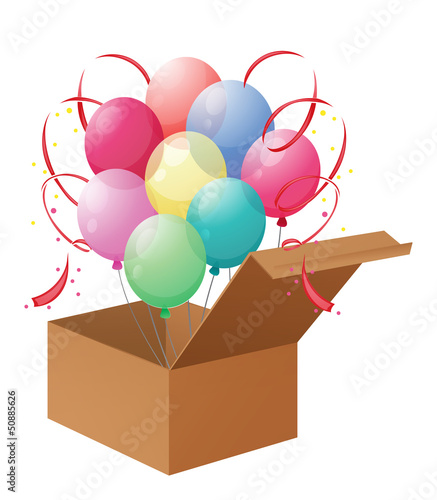 A box of balloons
