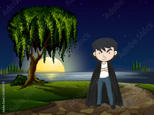 A red-eyed vampire