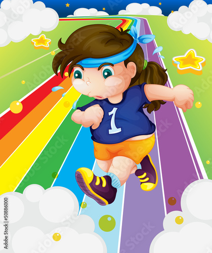 A fat girl running