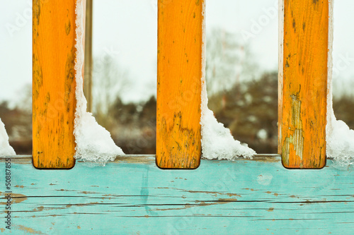 Photography Snow on railings