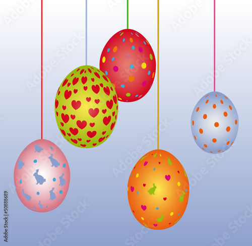 oeufs colorés de pâques