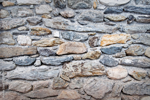 Mur de pierre rustique