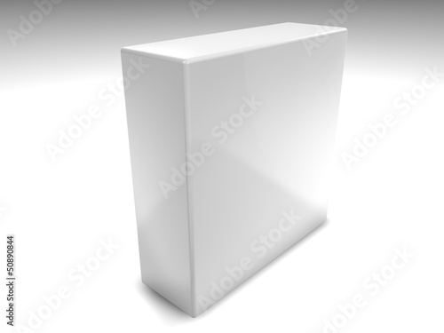 3d rendered blank software box