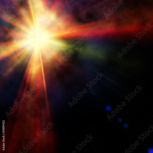 background of colorful luminous rays