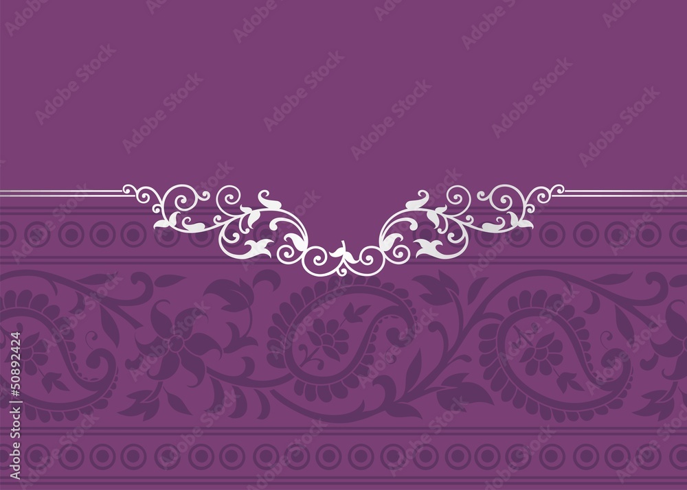 paisley floral pattern , wedding template , royal India