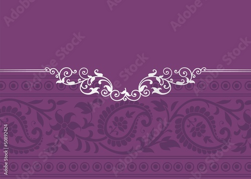 paisley floral pattern , wedding template , royal India