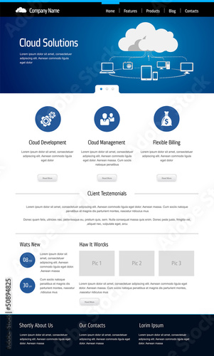 Cloud computing, template web site