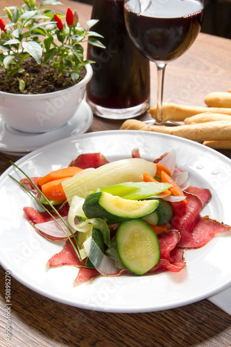 bresaola with vegetables