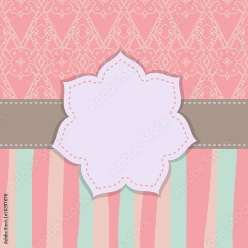 sweet background with patterns and a frame