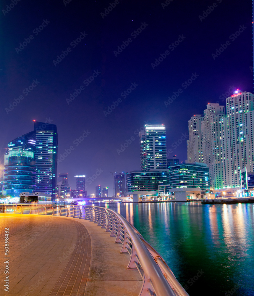 Dubai Marina by night