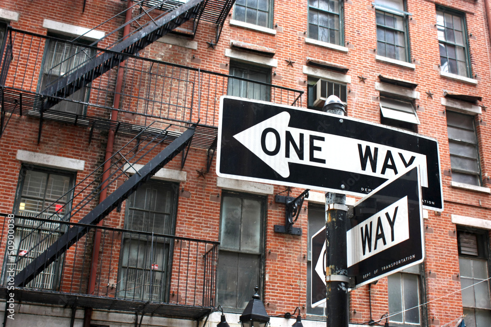 Obraz premium USA - One way direction (New York City)