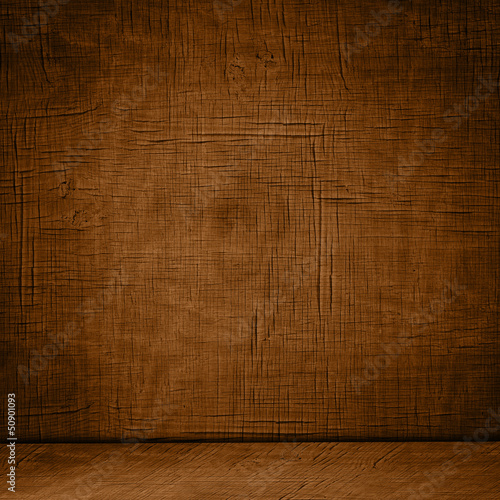 Creative Abstract Room Design With Vintage Grunge Wooden Interio