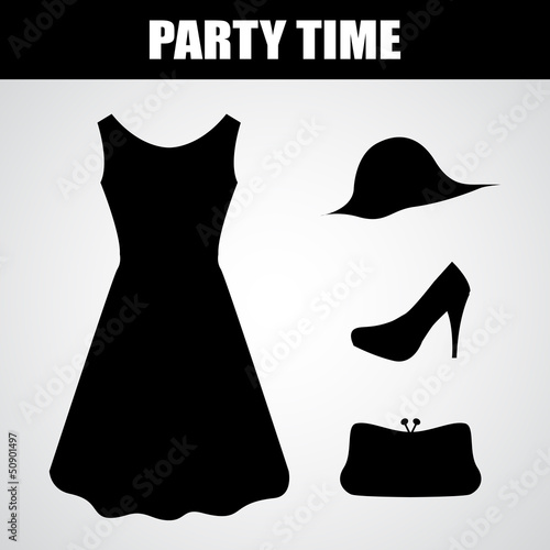 black party party elements for womans