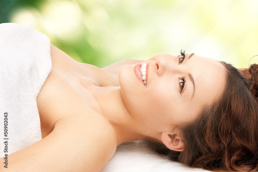 Obraz premium beautiful woman in spa salon