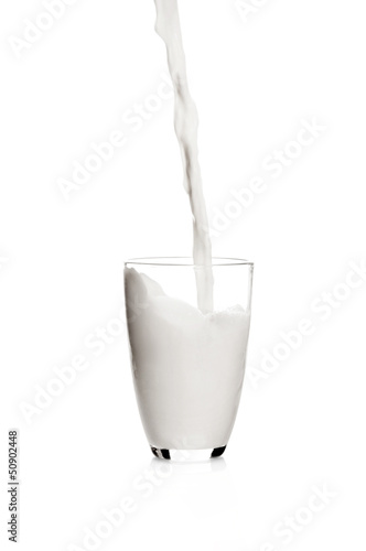 Milk being Poured Into A Glass