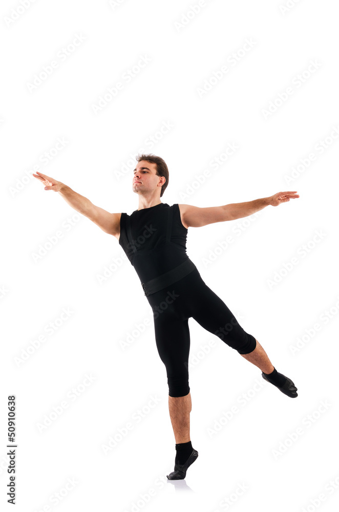 Dancer isolated on the white background