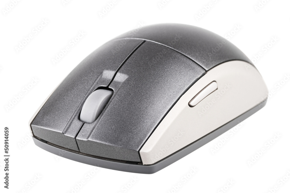 gray computer mouse isolated on white background gray computer mouse isolated on white background