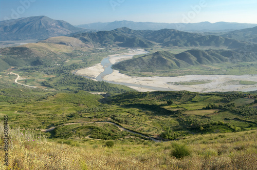 Valley Vjosa River, Albania photo