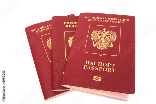 Three russian passports