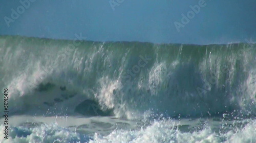 Oceean big wave slow motion photo