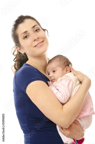 Casual Mother and newborn