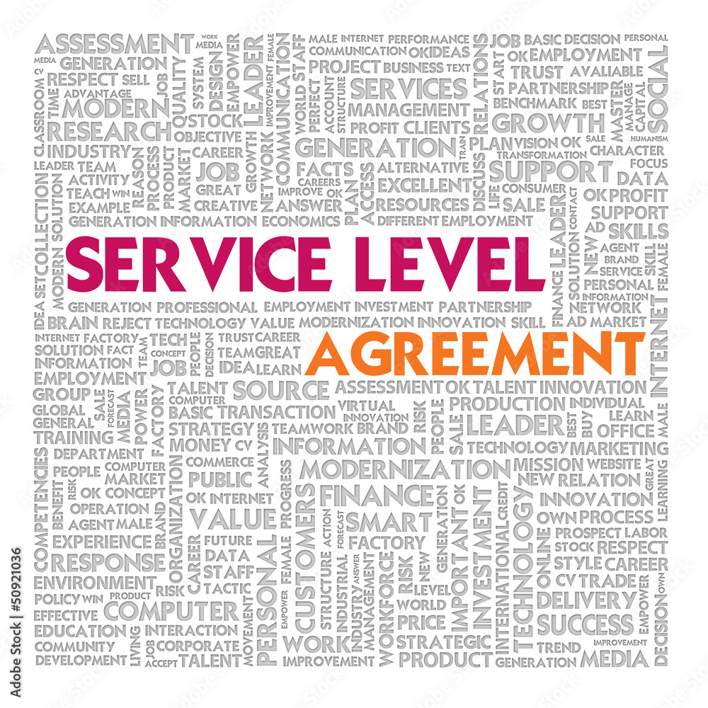Business word cloud for business and finance concept, SLA Business word cloud for business and finance concept, SLA