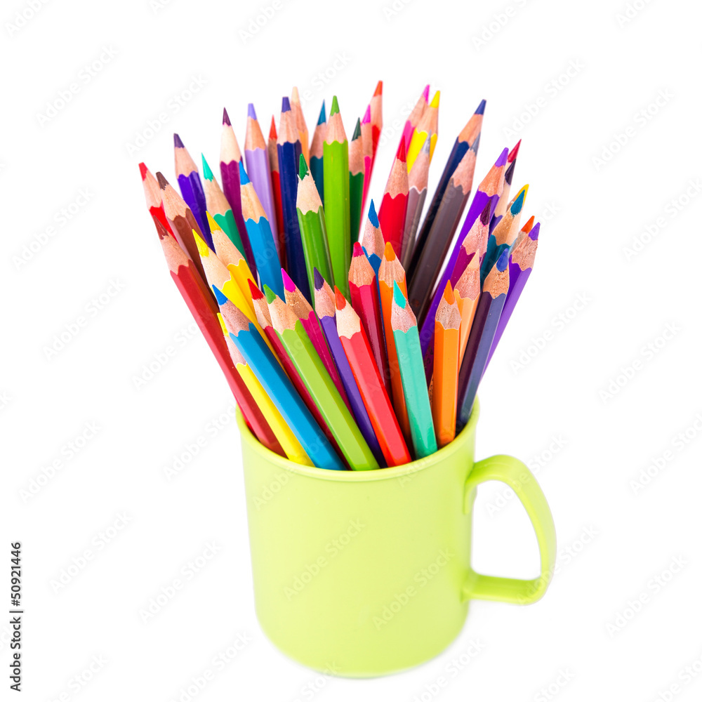 Color pencils in an office stand Color pencils in an office stand