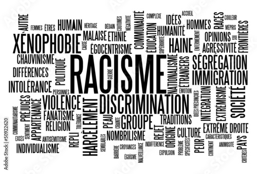 Nuage de Tags "RACISME" (discrimination xénophobie intolérance)