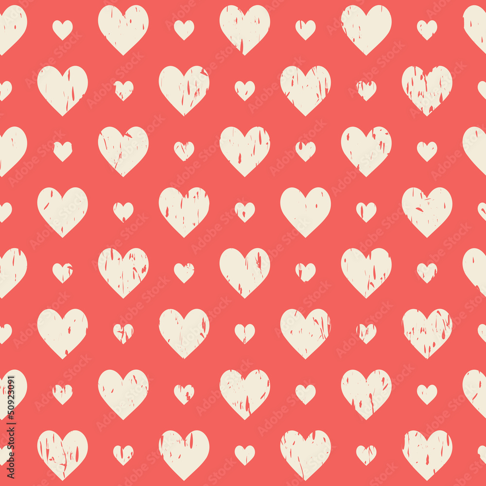 red retro seamless pattern with hearts red retro seamless pattern with hearts