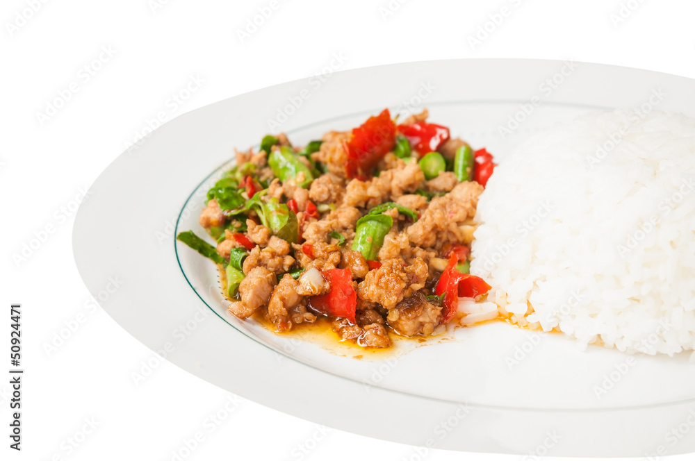 Thai Basil Fried Rice with pork Thai Basil Fried Rice with pork