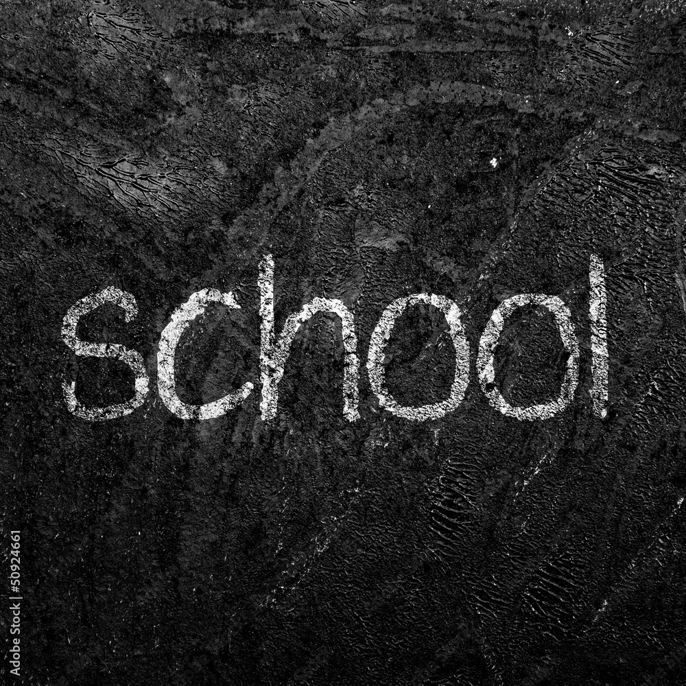 Fototapeta premium school draw by chalk