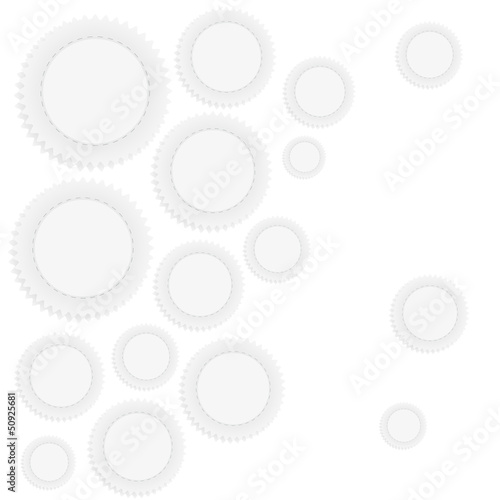 white paper banners in the form of medals
