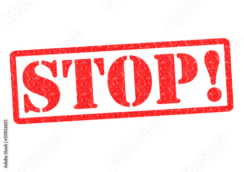 Slika na platnu STOP!