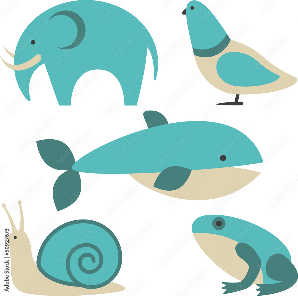 Animals-set of vector illustrations Animals-set of vector illustrations