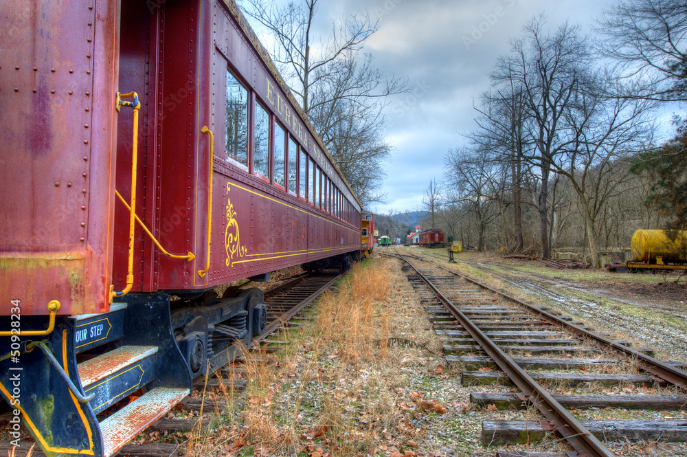 Naklejka premium Vintage Passanger Rail Car