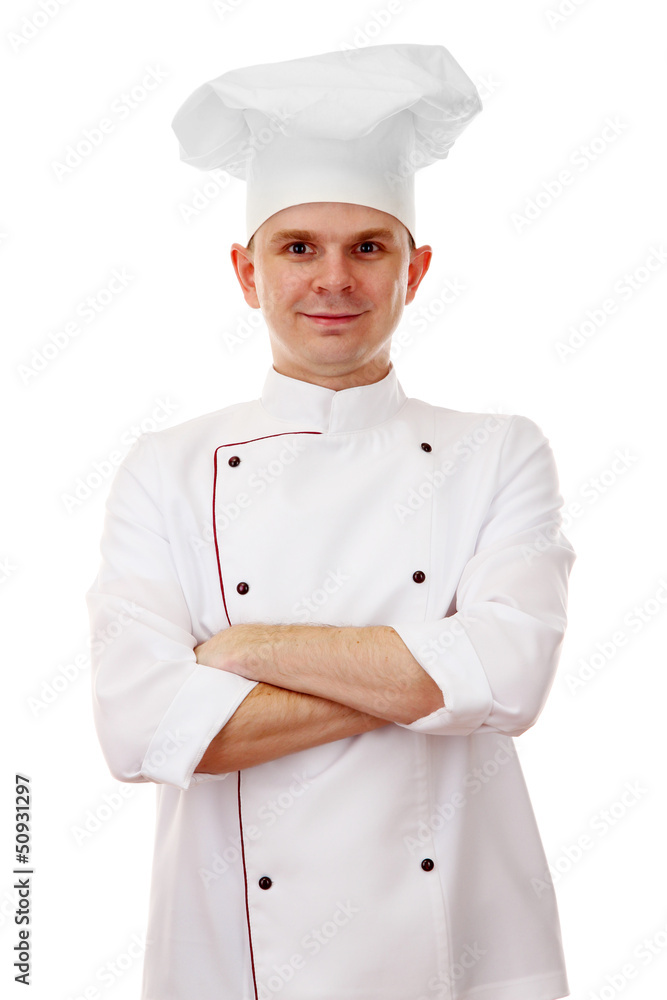 portrait of chef isolated on white portrait of chef isolated on white