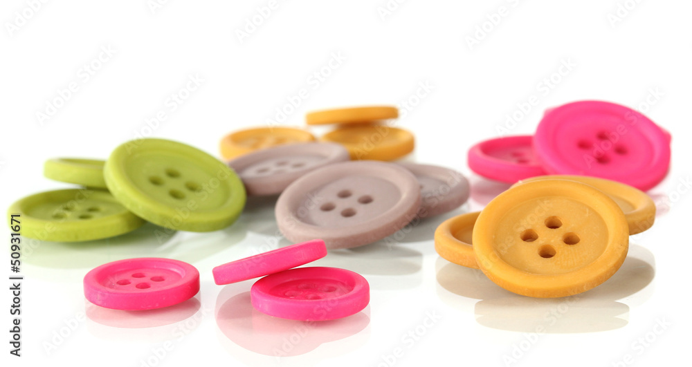 Bright colored buttons isolated on white Bright colored buttons isolated on white